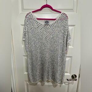 Happy Sheep  White and Multicolor Knit Tunic/Mini dress